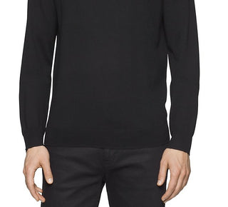 Suéter Calvin Klein Masculino de Lã Merino com Gola V Preto Tamanho P