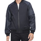 Jaqueta bomber Calvin Klein masculina com blocos de cores e mídia mista, tamanho grande, carvão