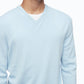 Suéter Calvin Klein Masculino Merino Gola V Azul Tamanho Grande