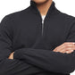 Suéter Calvin Klein Masculino com Zíper 1/4 Cinza Escuro Tamanho P