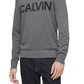 Suéter Calvin Klein Masculino com Logotipo Cinza Tamanho X-G