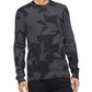 Calvin Klein Suéter Masculino Regular Fit Texturizado Floral Jacquard Preto Tamanho Extra Grande