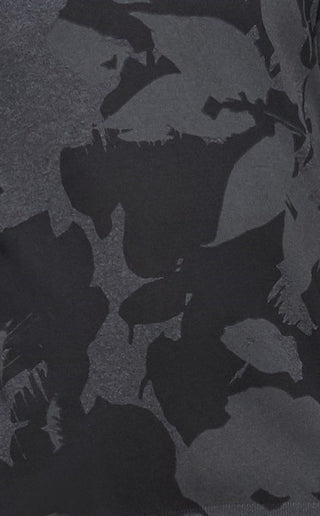 Calvin Klein Suéter Masculino Regular Fit Texturizado Floral Jacquard Preto Tamanho Extra Grande