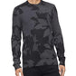 Suéter masculino Calvin Klein Regular Fit com estampa floral e jacquard, cinza, tamanho médio