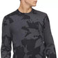 Suéter masculino Calvin Klein Regular Fit com estampa floral e jacquard, cinza, tamanho médio