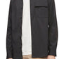 Camisa utilitária masculina Calvin Klein, tamanho grande, cor carvão