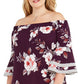 Vestido floral plus size Love Squared feminino, preto, tamanho XXX-G