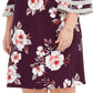 Vestido floral plus size Love Squared feminino, preto, tamanho XXX-G