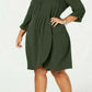 Vestido-camisa feminino Love Squared Plus Size Cascade Wrap, verde, tamanho XX-G
