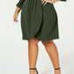 Vestido-camisa feminino Love Squared Plus Size Cascade Wrap, verde, tamanho XX-G