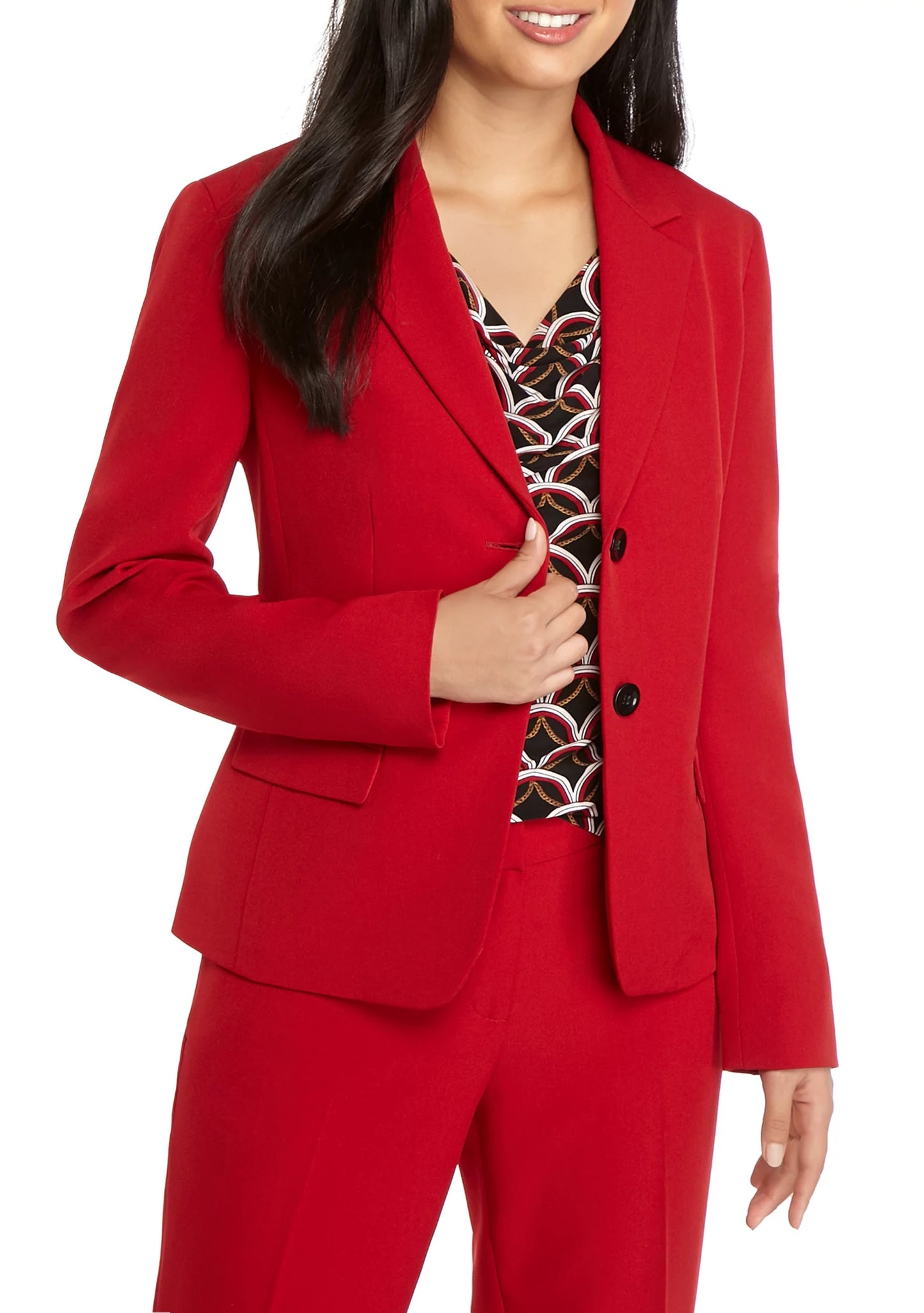 Camiseta feminina Maison Jules com decote redondo, fúcsia, tamanho médio