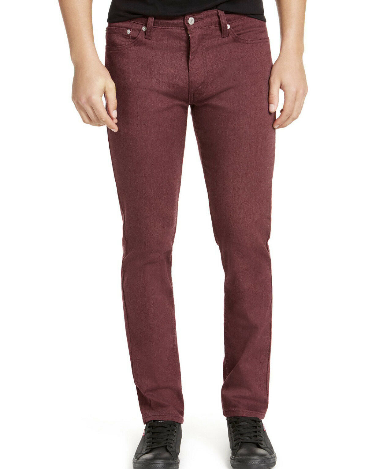Calça Jeans Levis Masculina 511 Slim Fit Stretch Flanela Borgonha Tamanho 38x32