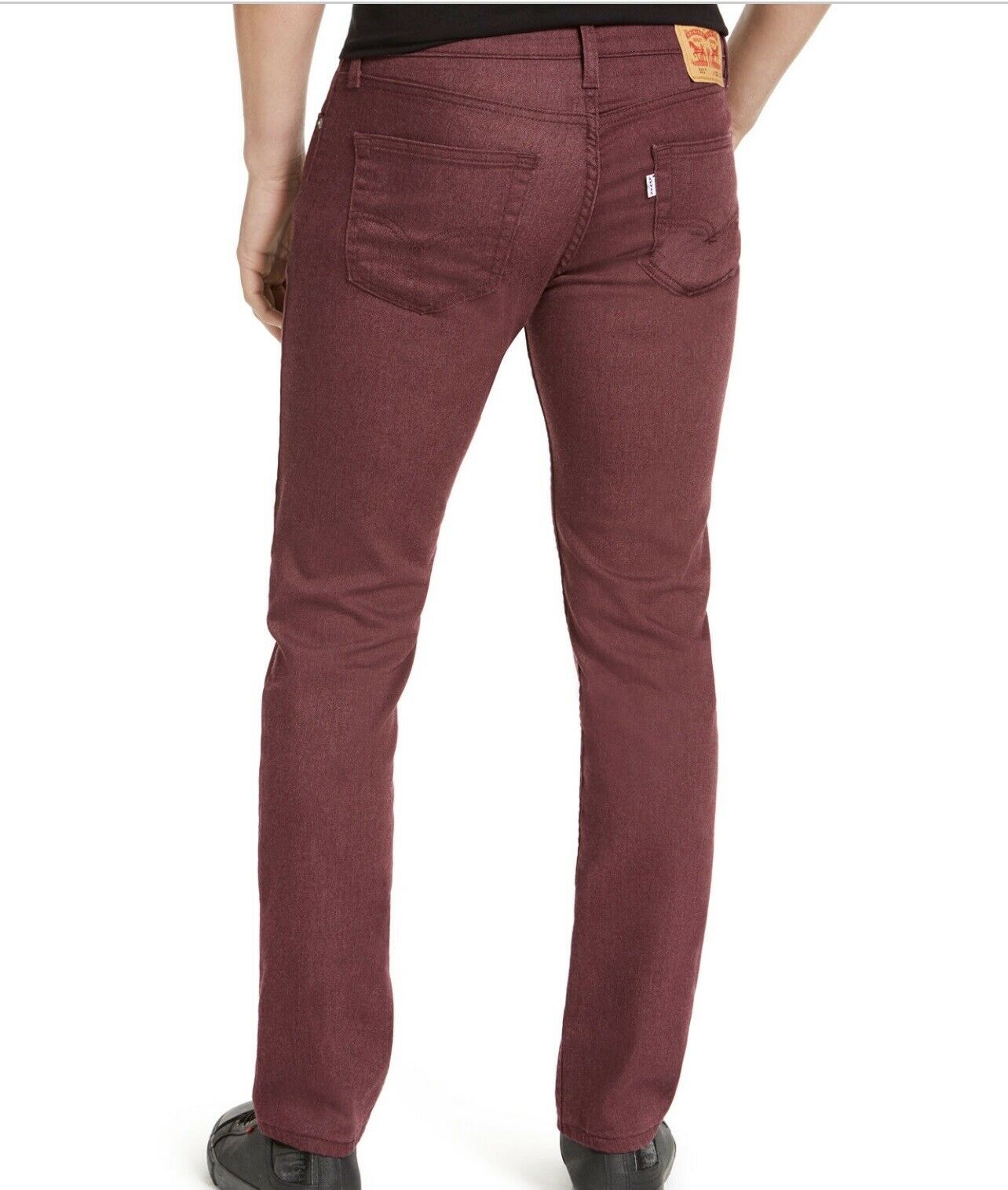 Calça Jeans Levis Masculina 511 Slim Fit Stretch Flanela Borgonha Tamanho 38x32