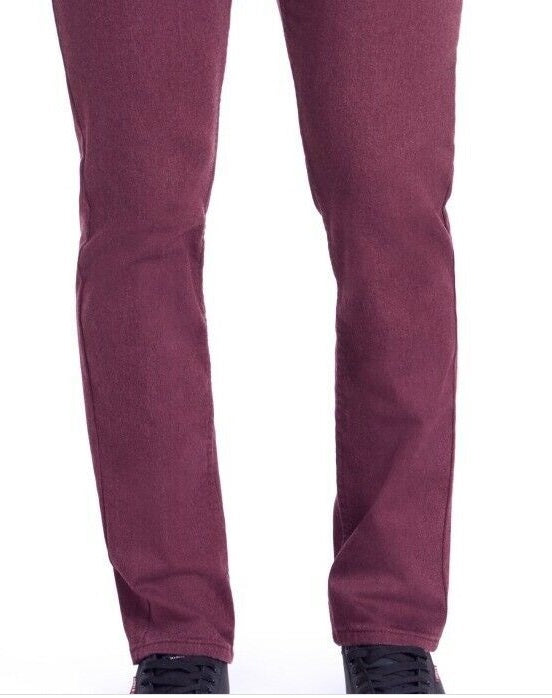 Calça jeans Levi's Slim Fit Stretch Flanela Masculina Vermelha Tamanho 33X32