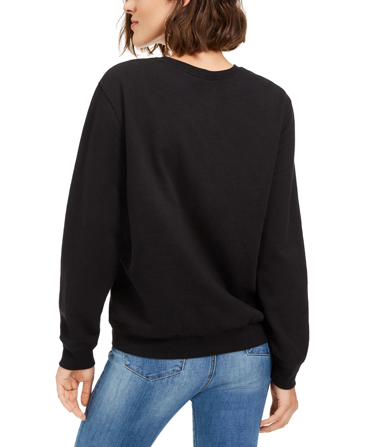 Moletom com estampa do Mickey Mouse da Disney Juniors, preto, tamanho médio