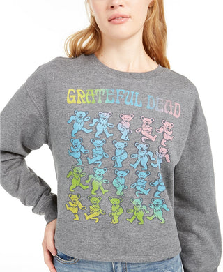Moletom curto com estampa Grateful Dead da Love Tribe Juniors, cinza escuro, tamanho extragrande