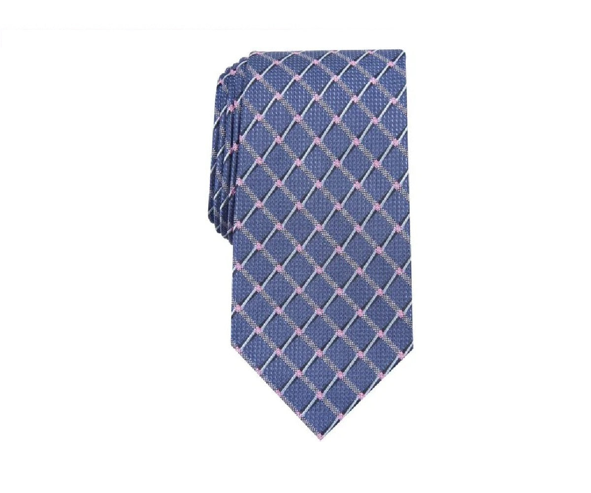 Gravata Brodie Grid Masculina Perry Ellis Azul Marinho Tamanho Único