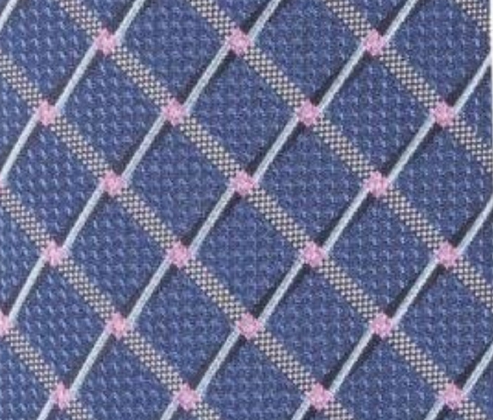 Gravata Brodie Grid Masculina Perry Ellis Azul Marinho Tamanho Único