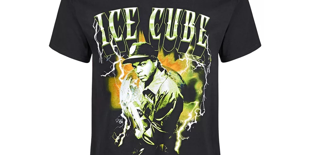 Camiseta masculina gráfica Merch Traffic Ice Cube preta tamanho X-G
