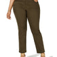 Jeans feminino plus size com controle de barriga e perna justa, estilo &amp; co, verde oliva, tamanho 18W