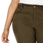 Jeans feminino plus size com controle de barriga e perna justa, estilo &amp; co, verde oliva, tamanho 18W