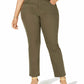 Jeans feminino plus size com controle de barriga e perna justa, estilo &amp; co, verde oliva, tamanho 24W
