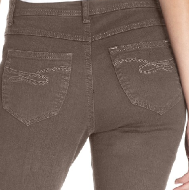 Calça skinny com controle de barriga feminina Style &amp; Co, marrom, tamanho 16