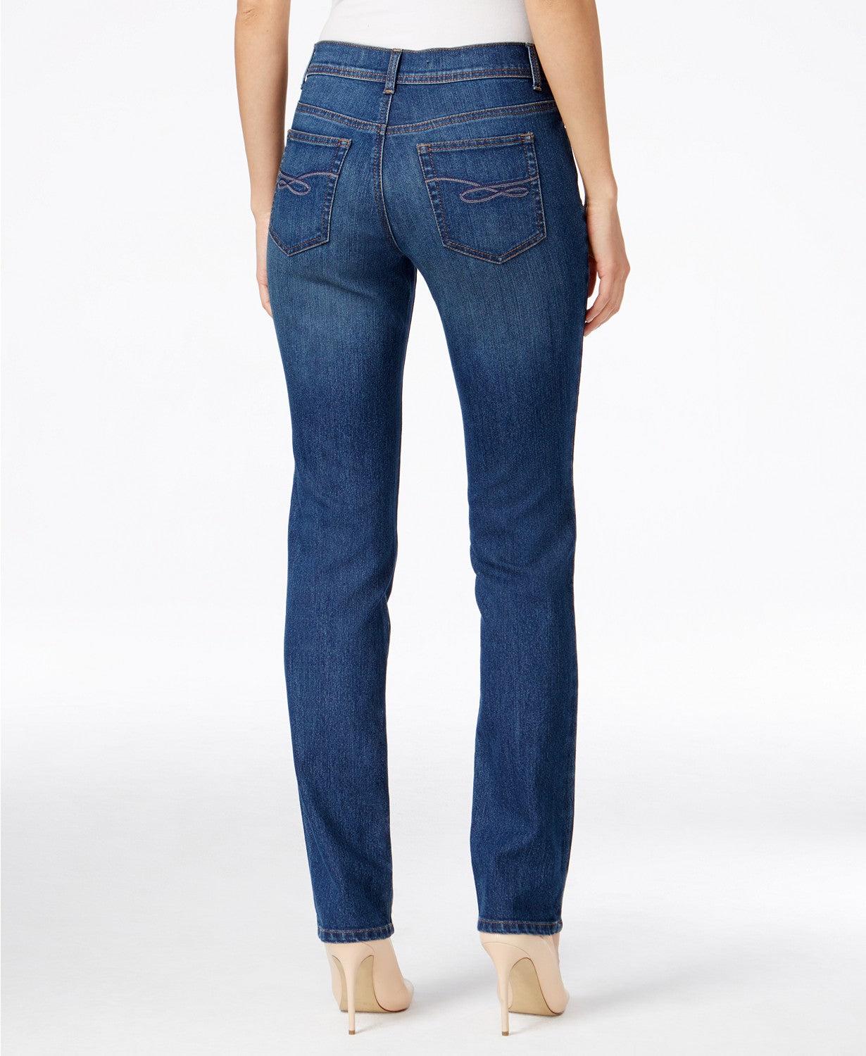 Jeans feminino estilo &amp; co com controle de barriga e perna justa, lavagem Piper, tamanho 22 W