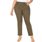 Jeans feminino plus size com controle de barriga e perna justa, estilo &amp; co, verde, tamanho 18 W