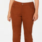 Jeans feminino plus size, cintura alta, perna justa, marrom, tamanho 24, da Style &amp; Co