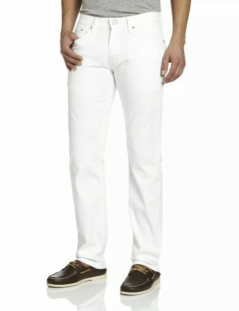 Calça jeans Levi's 514 Straight Fit Stretch Masculina Branca Tamanho 32x32