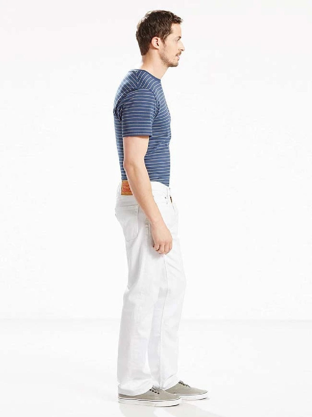 Calça jeans Levi's 514 Straight Fit Stretch Masculina Branca Tamanho 32x32