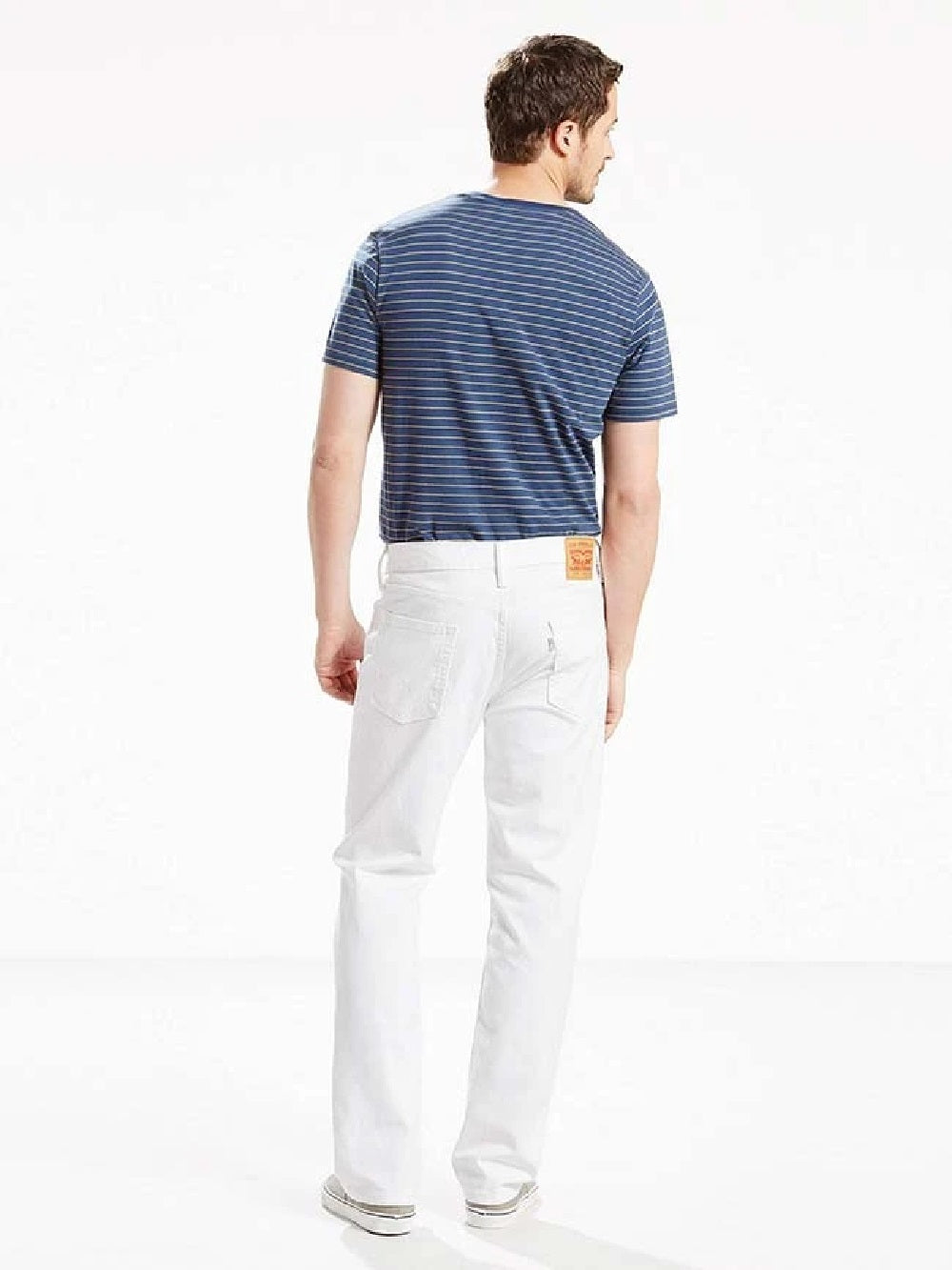 Calça jeans Levi's 514 Straight Fit Stretch Masculina Branca Tamanho 32x32