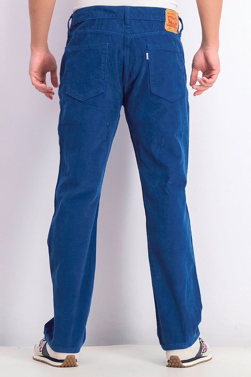 Calça Levi's 514 de veludo cotelê reta masculina, azul, tamanho 31x32