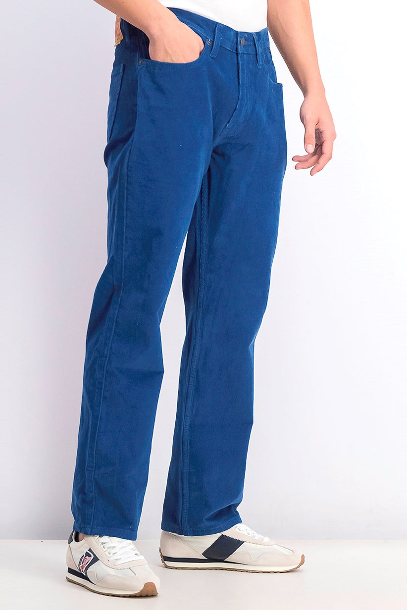 Calça Levi's 514 de veludo cotelê reta masculina, azul, tamanho 31x32