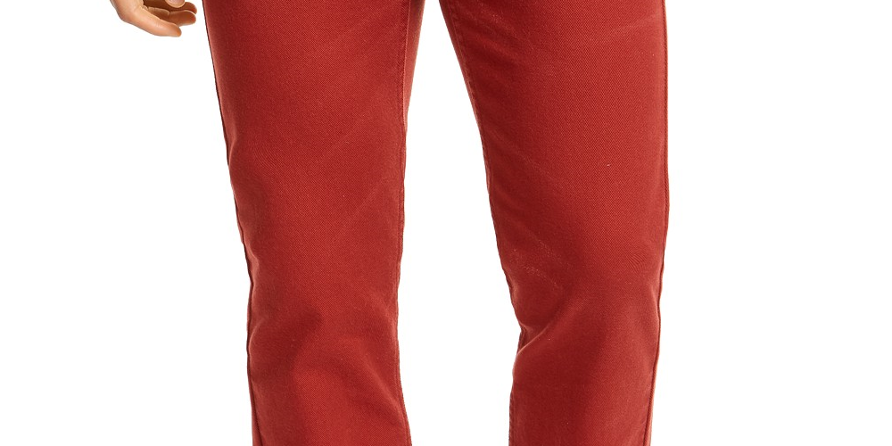 Calça jeans Levi's 514 Straight Fit masculina, vermelha, tamanho 30X30