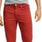 Calça jeans Levi's 514 Straight Fit masculina, vermelha, tamanho 32x32