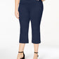 Calça Capri Plus Size JM Collection Feminina Azul Tamanho 3X