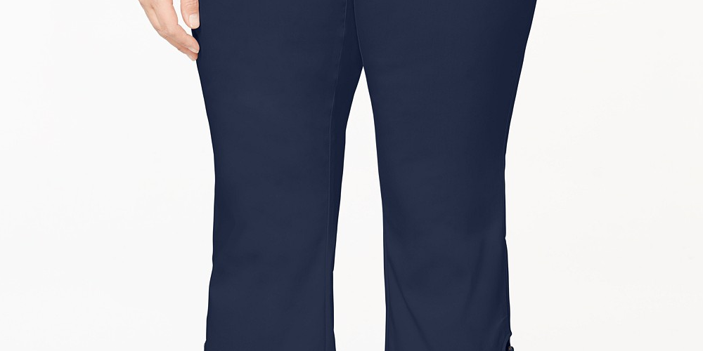 Calça Capri Plus Size JM Collection Feminina Azul Tamanho 3X