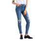 Calça jeans Levi's 720 High-Rise Super-Skinny Feminina Azul Tamanho 25x30