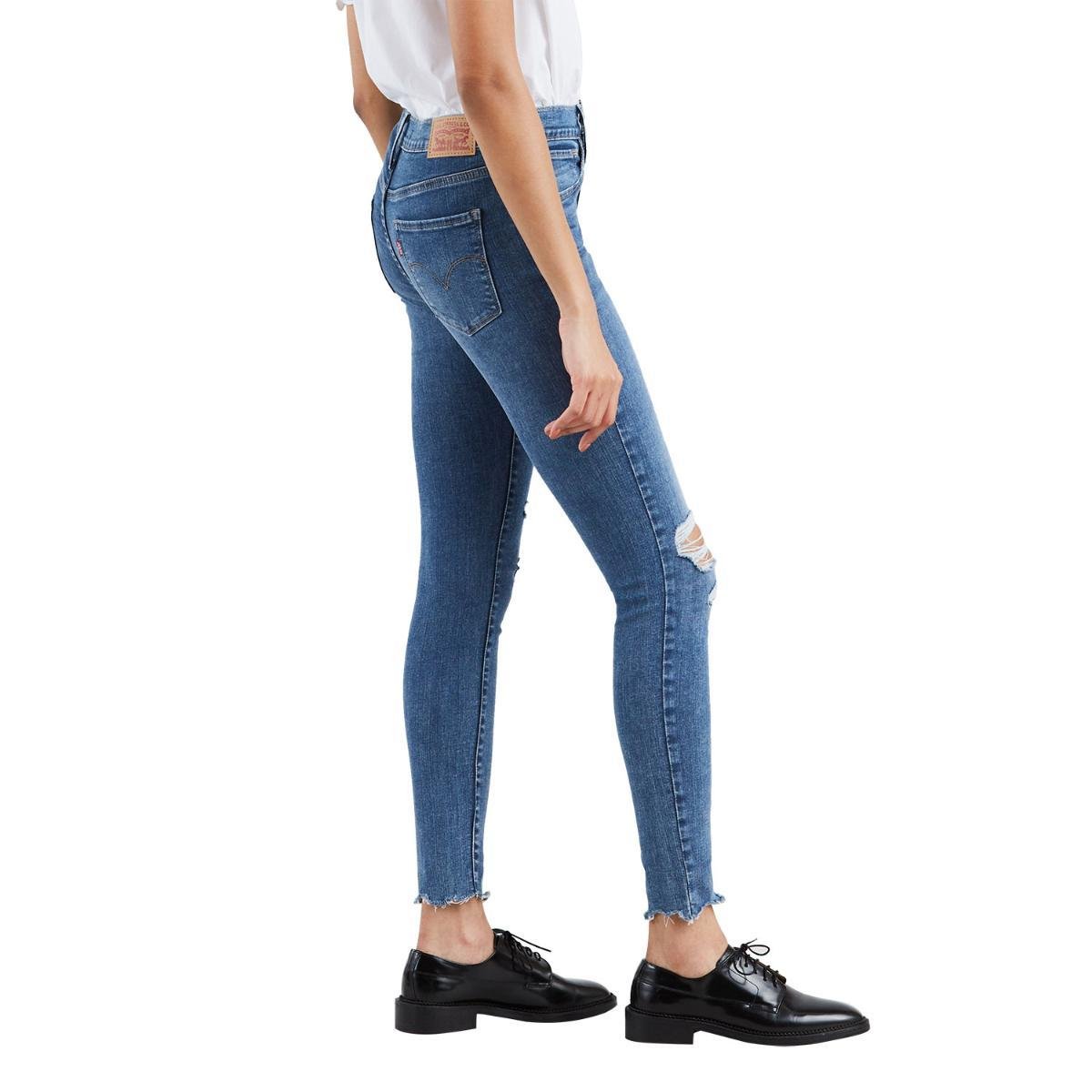 Calça jeans Levi's 720 High-Rise Super-Skinny Feminina Azul Tamanho 25x30