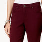 Jeans skinny feminino estilo curvilíneo, tamanho 10, vermelho, estilo &amp; co