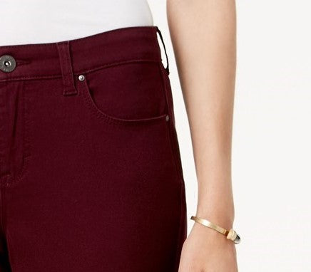 Jeans skinny feminino estilo curvilíneo estilo Wine Jam tamanho 12