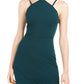 Vestido tubinho com alças Sequin Hearts Juniors Scuba, verde escuro, tamanho 7