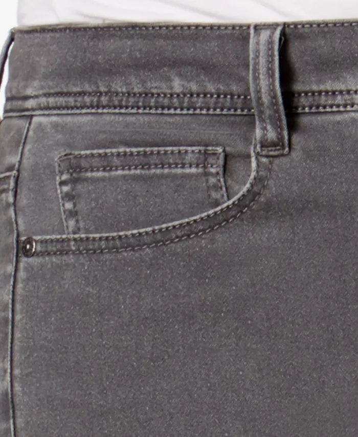 Jeans feminino plus size com controle de barriga e perna justa, estilo &amp; co, cinza, tamanho 24W