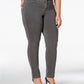 Jeans feminino plus size com controle de barriga e perna justa, estilo &amp; co, cinza, tamanho 18W