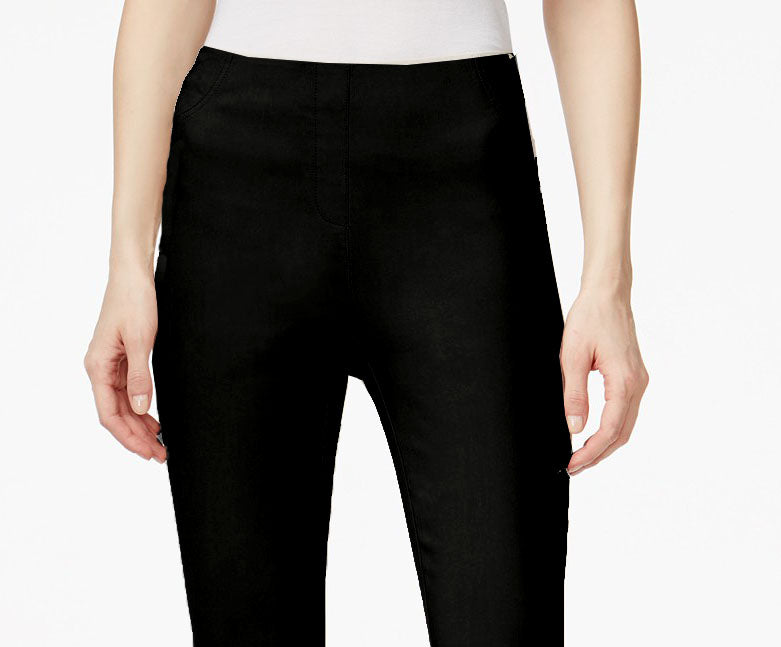 Calça Capri Feminina Petite Pull-On Estilo &amp; Co Preto Escuro Tamanho Petite Petite