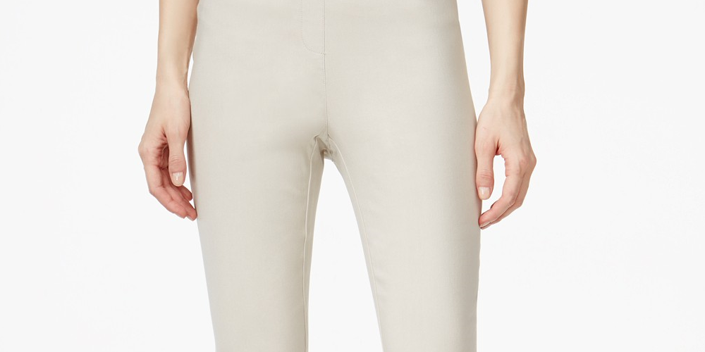 Calça capri feminina Petite Pull-On da Style &amp; Co, marrom, tamanho Petite Petite