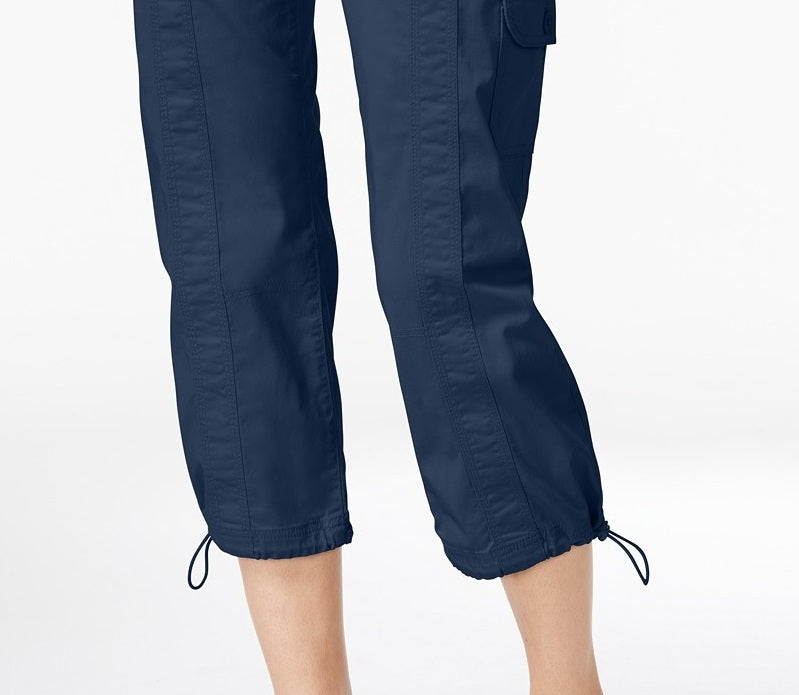 Calça Capri Cargo Feminina Style &amp; Co Azul Tamanho 18