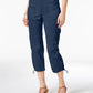 Calça Capri Cargo Feminina Style &amp; Co Azul Tamanho 4